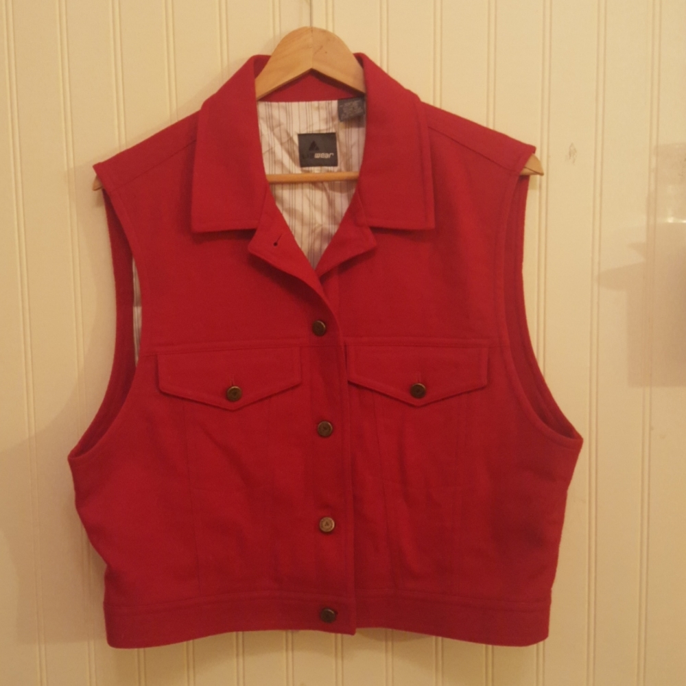 Red Wool Vest